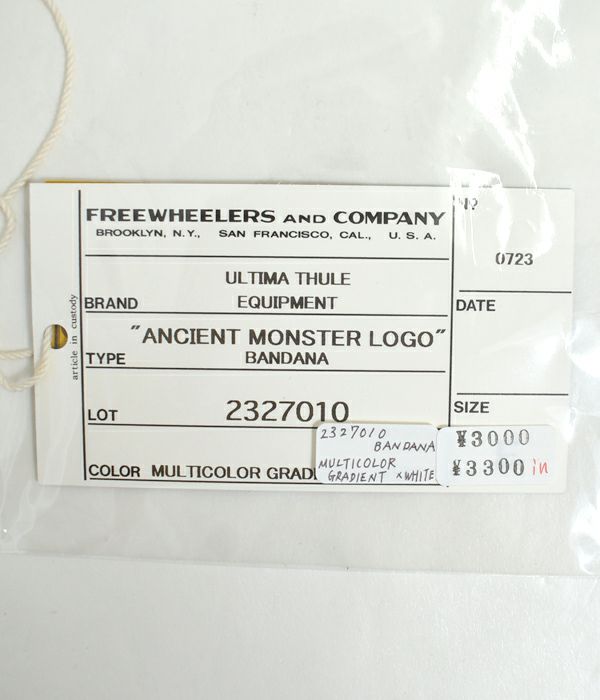 フリーホイーラーズ (FREEWHEELERS) -ANCIENT MONSTER LOGO- BANDANA プリントバンダナ ハンカチ 2327010