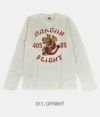 トイズマッコイ (TOYS McCOY) MILITARY LONG SLEEVE TEE 405 BS "DRAGON FLIGHT" 長袖プリントTシャツ TMC2362 011.OFFWHT
