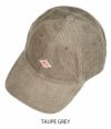 ダントン (DANTON) MWC 6PANEL CAP 帽子 6パネルキャップ コーデュロイ DT-H0227MWC  TAUPE GREY