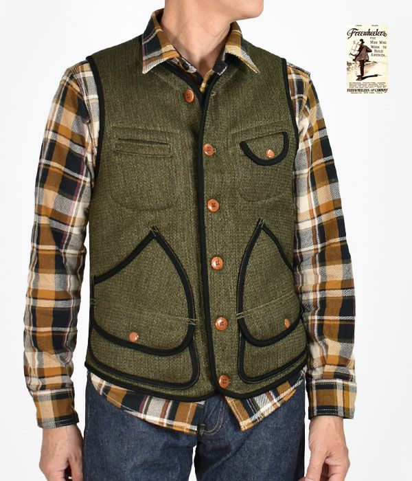 フリーホイーラーズ (FREEWHEELERS) "Bridgeport" VEST OUTDOOR STYLE HUNTING VEST アウトドアースタイルハンティングベスト BUBOビーチクロスベスト 2331008