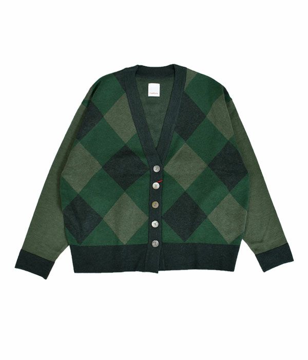 ファヌル (FANEUIL) カーディガン アーガイル F4323301 48.グリーン系