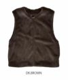 ル グラジック (LE GLAZIK) VEST ファーベスト LG-A0454FEP DK.BROWN