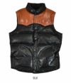 デラックスウエア (DELUXEWARE) HORSE DOWN VEST レザーダウンベスト D-24  BLK