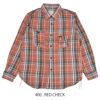 フェローズ (PHERROW'S) FLANNEL SHIRT 長袖チェックネルシャツ 23W-750WS-C  400.RED CHECK