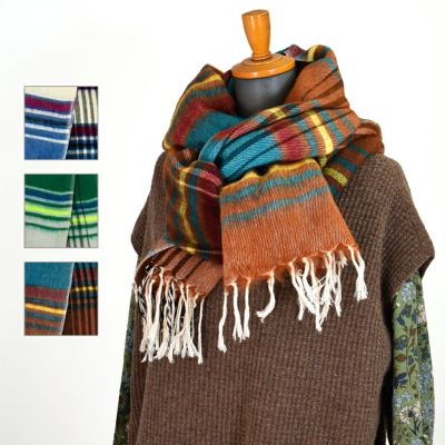 ケレン (KELEN) DESIGN COLOR CHECK STOLE -ORAL- 大判ストール