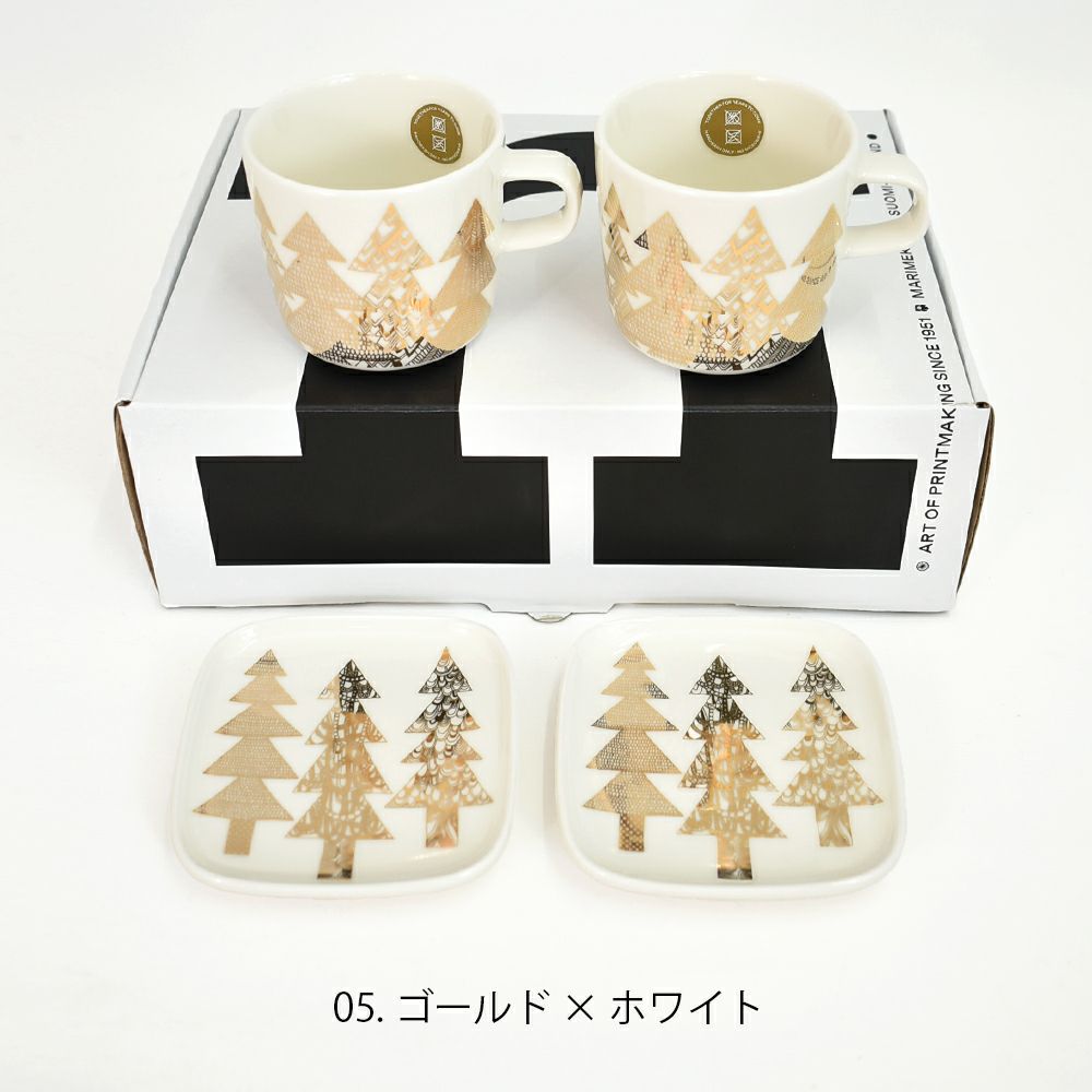 マリメッコ (marimekko) Kuusikossa cup and plate set クーシコッサ