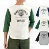 ウエアハウス (WAREHOUSE) Lot 4800 7分袖ベースボールT TIGERS プリントTシャツ ロンT 4800