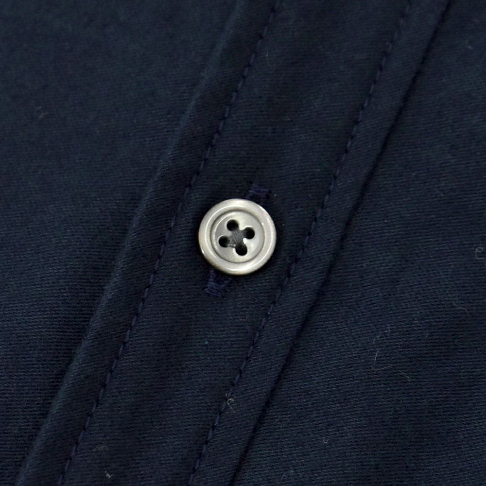 ダナファヌル (DANA FANEUIL) ライトミリタリーモールスキンプレミアムスウェード ノーカラーシャツワンピース D6323410