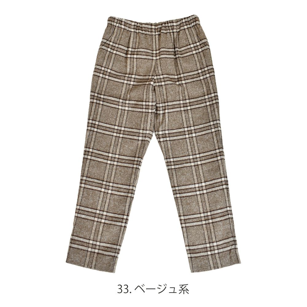 ファヌル (FANEUIL) ジャズネップツイルチェックパンツ F7323401 33.ベージュ系