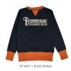 フリーホイーラーズ (FREEWHEELERS) - Frontenac - SWEAT SHIRT 1930&#12316;1940s STYLE SET-IN SLEEVE SWEAT SHIRT 長袖スウェットシャツ 2334006 JET NAVY×BLAZE ORANGE