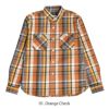 コリンボ (COLIMBO) CROW DOG FLANNEL SHIRT 長袖チェックネルシャツ ZY-0311  01.Orange Check