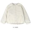 ブリスバンチ (Bliss bunch) 中綿ノーカラージャケット コットンジャケット R638-346  4-1.IVORY