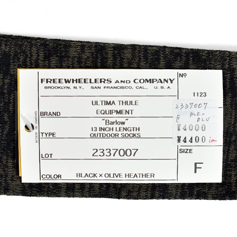 フリーホイーラーズ (FREEWHEELERS) - Barlow - 13INCH LENGTH ULTIMA THULE EQUIPMENT ソックス 靴下 2337007