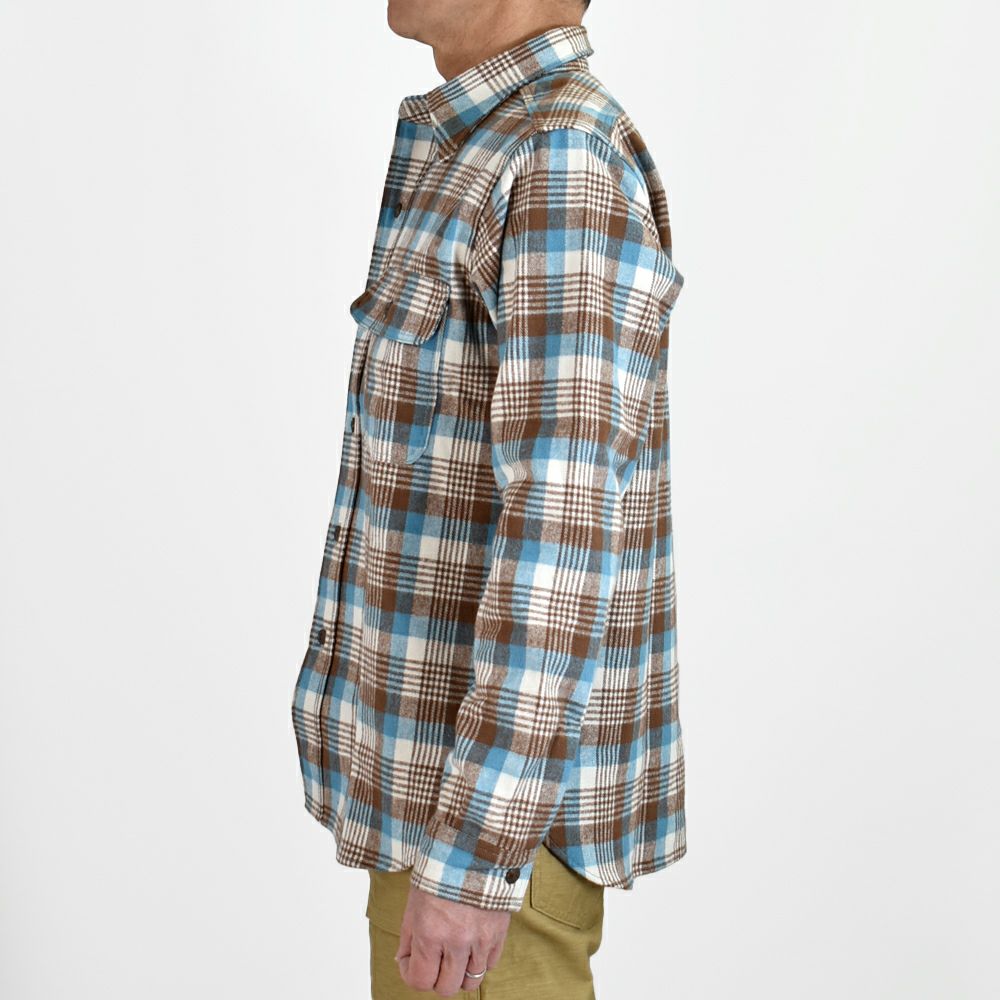 ウエアハウス (WAREHOUSE) FLANNEL SHIRTS D柄 ブラウン【N/W】 長袖チェックネルシャツ 3104 の通販ならトップジミー