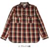 ウエアハウス (WAREHOUSE) FLANNEL SHIRTS WITH CHINSTRAP 【N/W】 長袖チェックネルシャツ F柄 G柄 3022  2.ブラック G柄