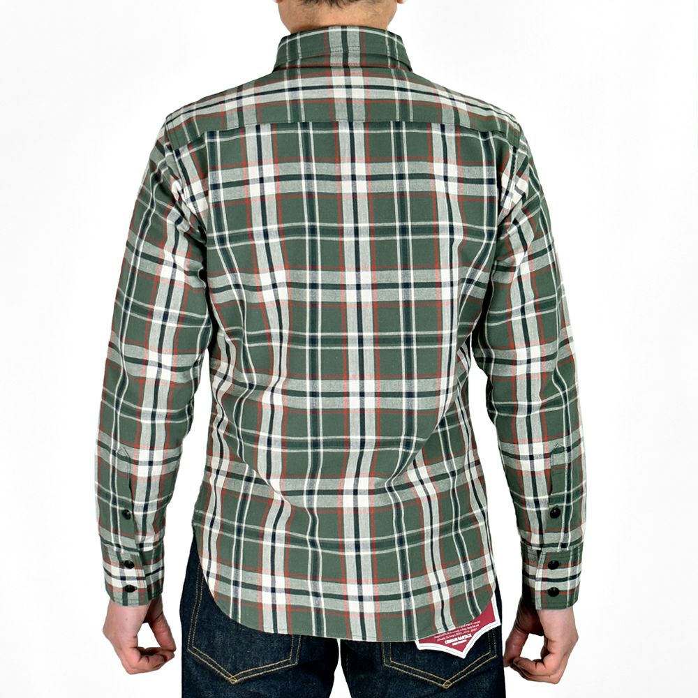 デラックスウエア (DELUXEWARE) TARTAN GRN 長袖チェックシャツ MV-11