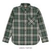 デラックスウエア (DELUXEWARE) TARTAN GRN 長袖チェックシャツ MV-11 GREEN.TARTAN