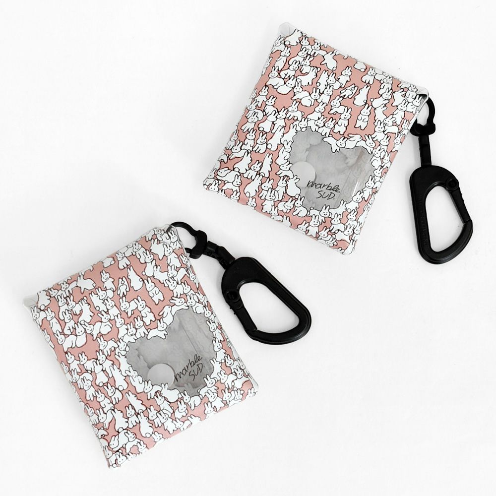 マーブルシュッド (marble SUD) Heart Rabbit クリアマルチケース 小物入れ 09ES999242
