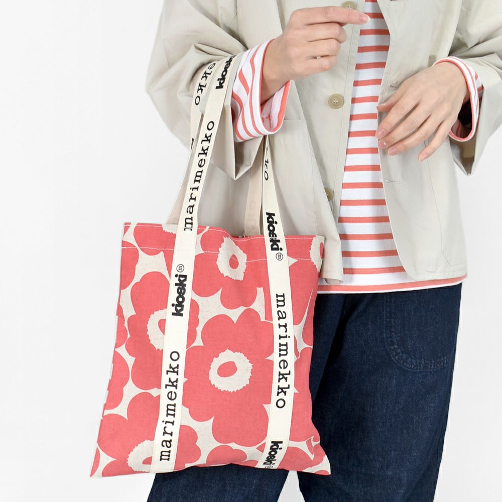 マリメッコ (marimekko) Unikko ファブリックバッグ トートバッグ エコ 