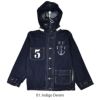 コリンボ (COLIMBO) CANDEN SHIPBUILDER'S HOODY CUSTOM "SUB-CHASER TRAINING CENTER" サブチェーサー トレーニングセンター デニムジャケット フード 防護服 ガスフラップ ZZ-0105  01.Indigo Denim