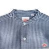 ダントン (DANTON) WOMEN'S OXFORD BAND COLLAR SHIRT ノーカラーギンガムチェック長袖シャツ バンドカラー DT-B0279OXP