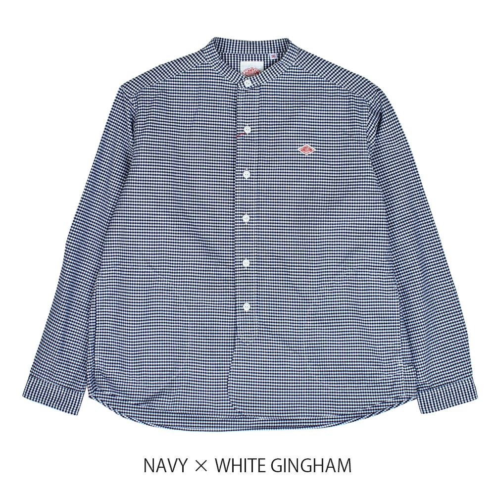 ダントン (DANTON) WOMEN'S OXFORD BAND COLLAR SHIRT ノー