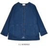 ブリスバンチ (Bliss bunch) ノーカラーコクーンカバーオール コットンリネンデニム ジャケット R641-294  3-2.M/INDIGO