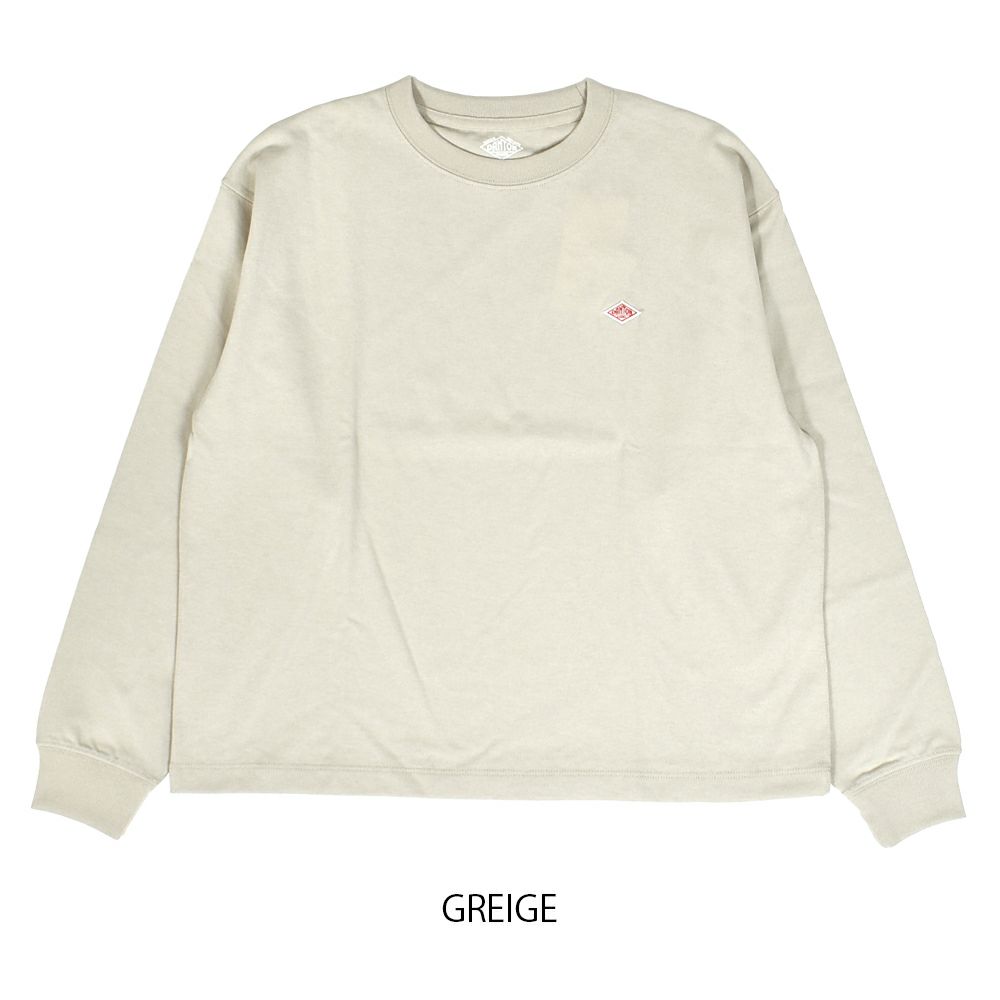 ダントン (DANTON) WOMEN'S LONG SLEEVE T-SHIRT 長袖Tシャツ ロンT DT-C0269TCB  GREIGE