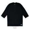 ダリーズ (DALEE'S&Co) Rail Nit.C...RAIL ROAD KNIT 6分袖ヘンリーネックTシャツ BLACK