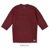 ダリーズ (DALEE'S&Co) Rail Nit.C...RAIL ROAD KNIT 6分袖ヘンリーネックTシャツ BORDEAUX