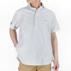 ダントン (DANTON) MEN'S ROUND COLLAR PULLOVER SHIRT S/S 半袖丸襟プルオーバーシャツ ラウンドカラー サイドポケット ギンガムチェック ストライプ ロゴワッペン DT-B0284OXP