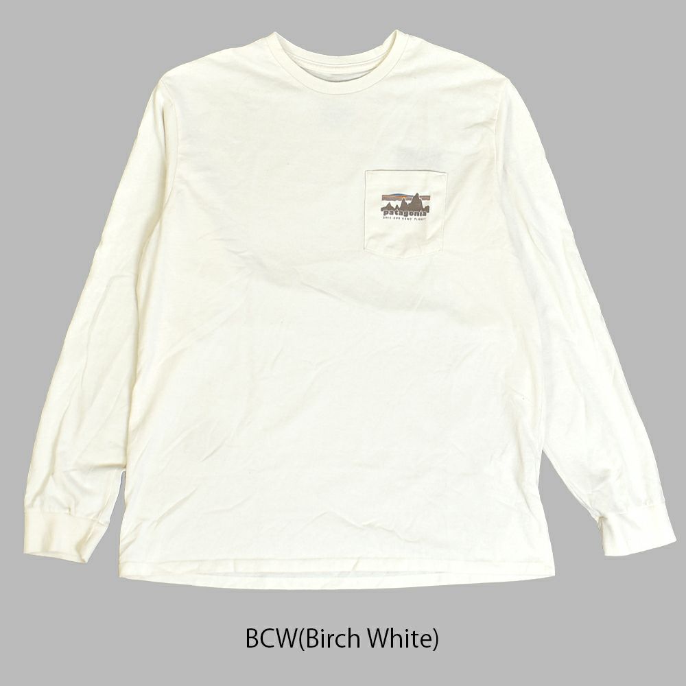 パタゴニア (PATAGONIA) メンズ ロングスリーブ '73 スカイライン ポケット レスポンシビリティー Men's L/S '73 Skyline Pocket Responsibile-Tee 長袖プリントTシャツ ロンT ポケT 37743  BCW(Birch White)