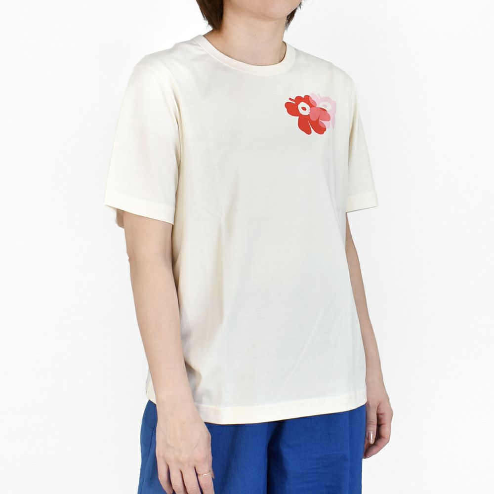 マリメッコ (marimekko) Kioski Erna Lempi Unikko Placement Tシャツ kioski unikko jersey 半袖Tシャツ ウニッコ 52243-1-92672 52243192672