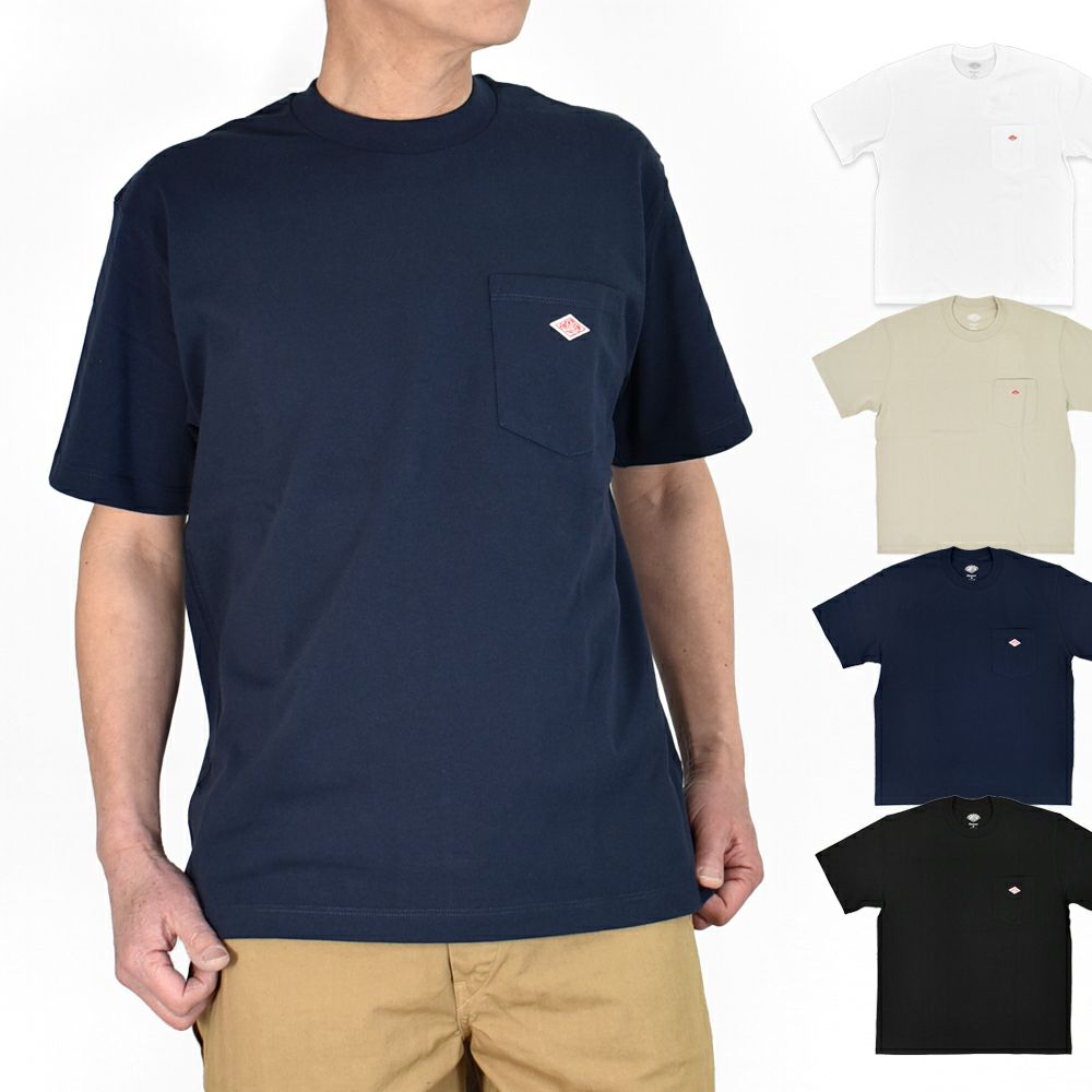 ダントン (DANTON) MEN'S SHORT SLEEVE POCKET T-SHIRT PLAIN ポケットTシャツ 半袖無地Tシャツ DT-C0198TCB