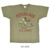 トイズマッコイ (TOYS McCOY) SNOOPY TEE SNOOPY -FLYING ACE- 半袖プリントTシャツ 撃墜王 スヌーピー レア TMC2422  160.OLIVE