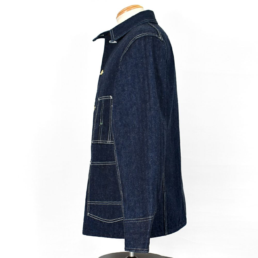 ウエアハウス (WAREHOUSE) Lot 2165 インディゴヘリンボーンカバーオール INDIGO HERRINGBONE COVERALL WITH CHINSTRAP デニムジャケット 2165