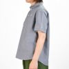 ダントン (DANTON) WOMEN'S ROUND COLLAR P.O SHIRT S/S 半袖丸襟プルオーバーシャツ ラウンドカラー サイドポケット ギンガムチェック ロゴワッペン DT-B0283OXP