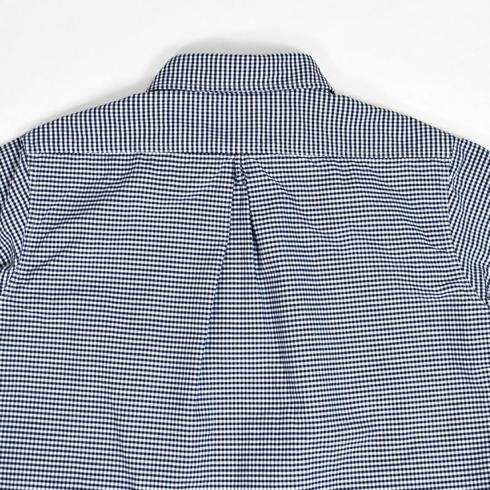 ダントン (DANTON) WOMEN'S ROUND COLLAR P.O SHIRT S/S 半袖丸襟プルオーバーシャツ ラウンドカラー サイドポケット ギンガムチェック ロゴワッペン DT-B0283OXP