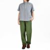 ダントン (DANTON) WOMEN'S ROUND COLLAR P.O SHIRT S/S 半袖丸襟プルオーバーシャツ ラウンドカラー サイドポケット ギンガムチェック ロゴワッペン DT-B0283OXP