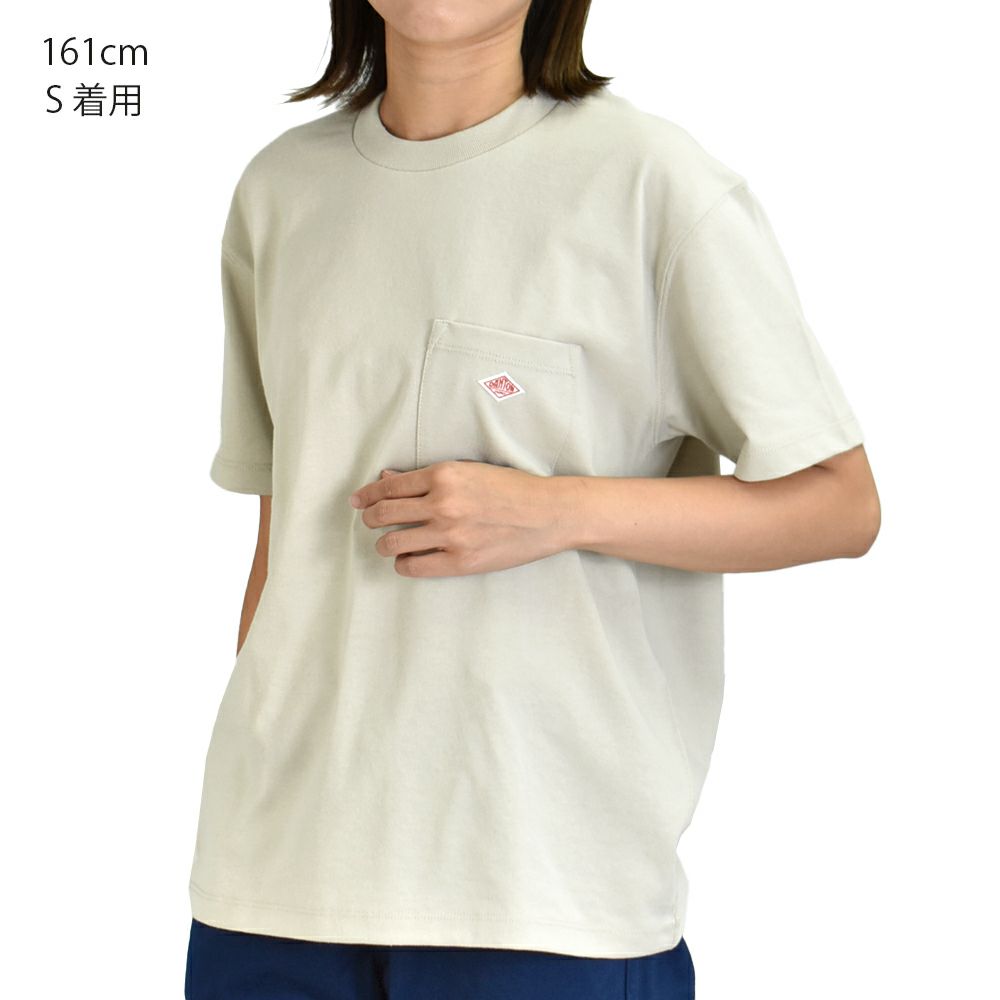 ダントン (DANTON) WOMEN'S SHORT SLEEVE POCKET T-SHIRT PLAIN ポケットTシャツ 半袖無地Tシャツ DT-C0197TCB
