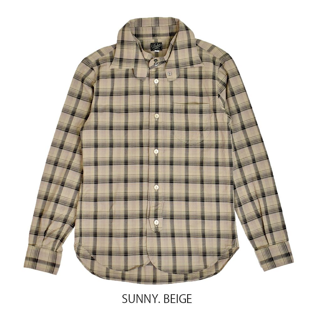 ダリーズ (DALEE'S&Co) Calico.Hevel キャラコ.へベル...30s Calico shirt 長袖チェックシャツ SUNNY.BEIGE