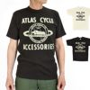 フリーホイーラーズ (FREEWHEELERS) -ATLAS CYCLE CO.- 半袖プリントTシャツ 2425004