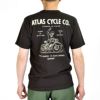 フリーホイーラーズ (FREEWHEELERS) -ATLAS CYCLE CO.- 半袖プリントTシャツ 2425004