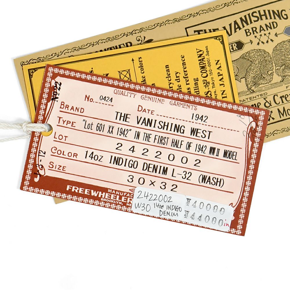 フリーホイーラーズ (FREEWHEELERS) -Lot 601 XX 1942- WASH 5POCKET JEANS IN THE FIRST HALF OF 1942 WORLD WWⅡ MODEL ジーンズ デニムパンツ ジーパン 2422002