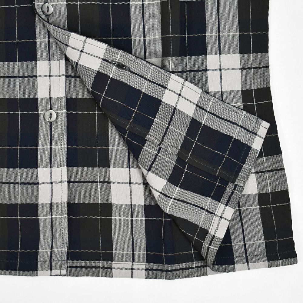 デラックスウエア (DELUXEWARE) RAYON DUCK SHIRT 長袖レーヨンチェックシャツ RCS-04L