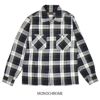 デラックスウエア (DELUXEWARE) RAYON DUCK SHIRT 長袖レーヨンチェックシャツ RCS-04L  MONOCHROME