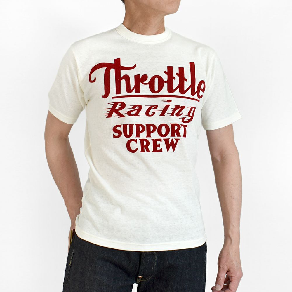 フリーホイーラーズ (FREEWHEELERS) -Throttle Racing- SPPORT CREW 半袖プリントTシャツ 2425011