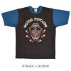 フリーホイーラーズ (FREEWHEELERS) -LEWD CYCLE- 半袖プリントTシャツ 2425008  JET BLACK × OLD BLUE