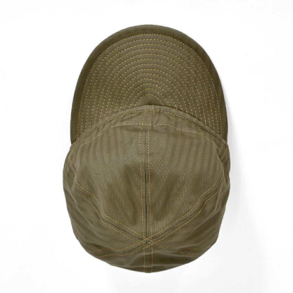 フリーホイーラーズ (FREEWHEELERS) - MECHANIC CAP - 1930~1940s CIVILIAN MILITARY CLOTHING キャップ 帽子 ビンテージヘリンボーンツイル 2427005