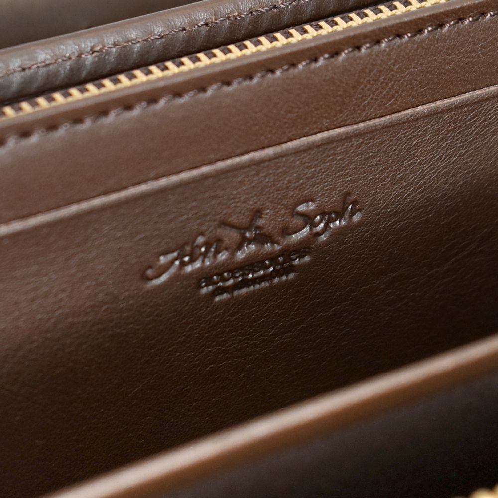 アインソフ (Ain Soph) 奄美泥染めラウンドファスナー長財布 革財布 DA1180-AMD